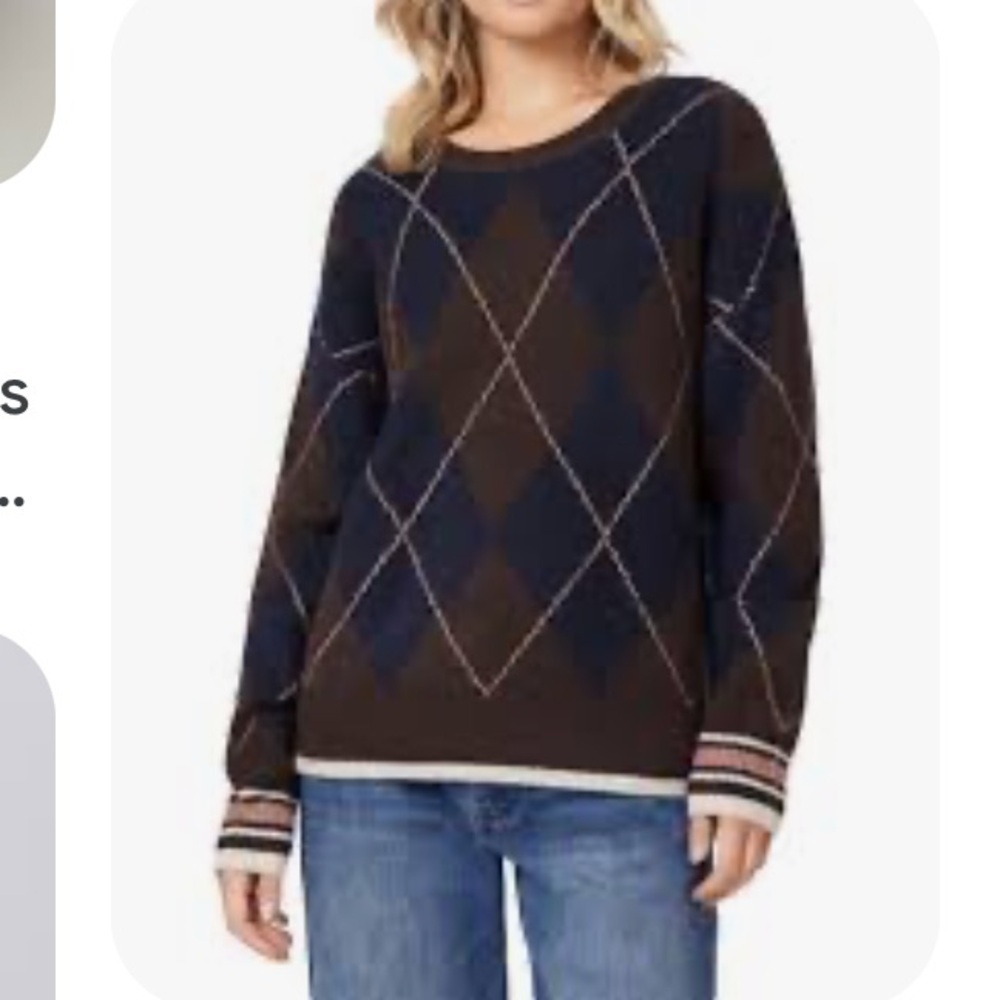 Scotch and Soda Sweater Argyle NEW Crewneck Scandi luxury academia prep